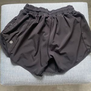 Black lululemon shorts with liner, size 6
